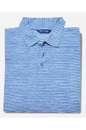 Blue and White Stripe Polo Shirt