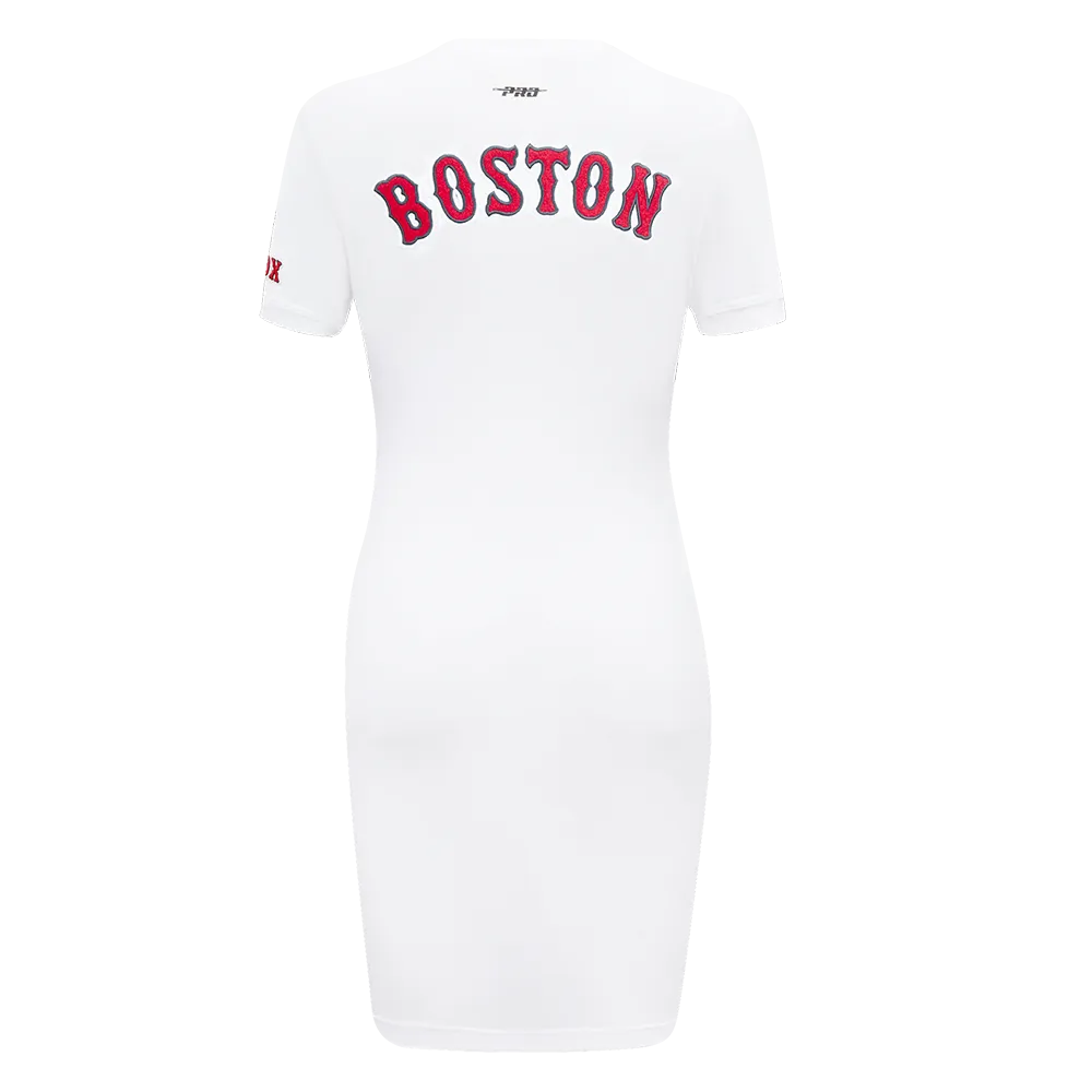 MLB BOSTON RED SOX CLASSIC WOMEN'S BODY CON DRESS (WHITE)