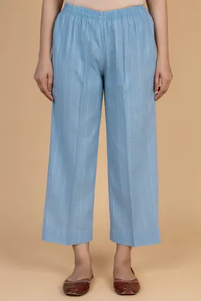 Sky Blue Dobby Trousers